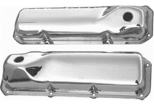 Tall (3-5/8") Chrome Steel Valve Covers, Baffled RPCR9295