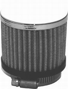 Chrome Steel Clamp-On Open Filter Breather without Shield, 3" Tall RPCR9309