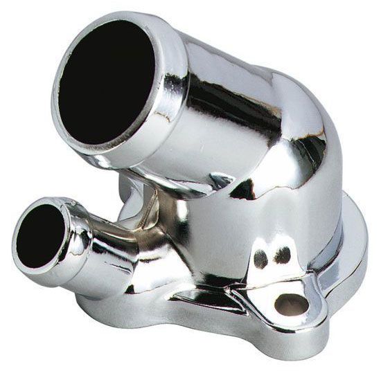 Chrome Steel Thermostat Housing, Gasket Style RPCR9403