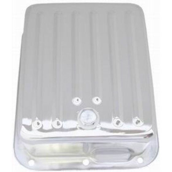 Chrome Steel Transmission Pan, Finned Style (3-1/2" Deeper than Stock) RPCR9530