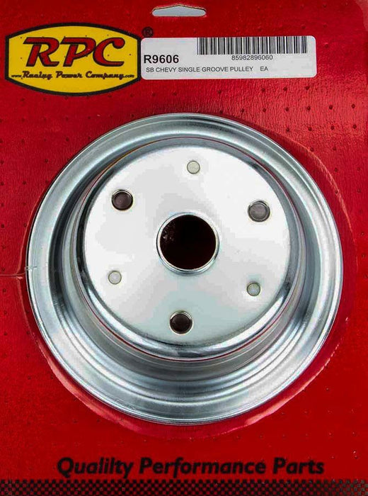 Chrome Steel Crankshaft Pulley, Single Groove 6.90" Dia, 2.30" Bolt Circle RPCR9