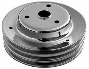 Chrome Steel Crankshaft Pulley, Triple Groove 7.80" Dia, 2.30" Bolt Circle RPCR9