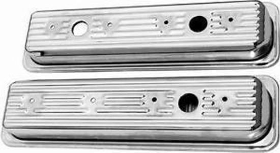 Chrome Short (2-3/8") Steel Centerbolt Valve Covers (Baffled) RPCR9702