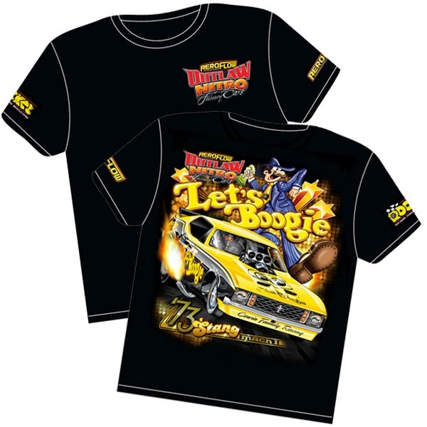 Let's Boogie' Mustang Outlaw Nitro Funny Car T-Shirt RTLB-LARGE