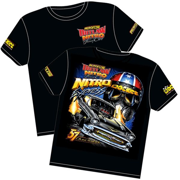 Nitro Express' 57 Chev Outlaw Nitro Funny Car T-Shirt RTNE-L