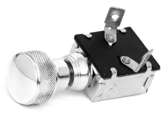 SO-CAL Speed Shop Polished Knurled Speed Knob 2 Position Headlight Light Switch