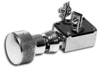 SO-CAL Speed Shop Polished Knurled Style Knob Push Horn Switch SO001-60795