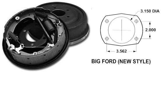 SO-CAL Speed Shop Ford 9-inch "Police Special" Rear Drum Brakes SO055-11-2.25B