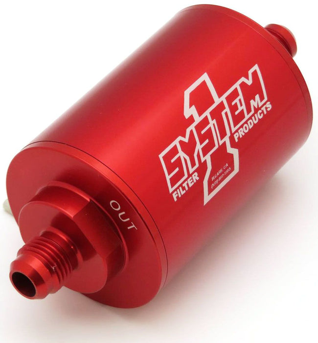 Pro Street Billet In-Line Fuel Filter Red Anodized SY200-201405