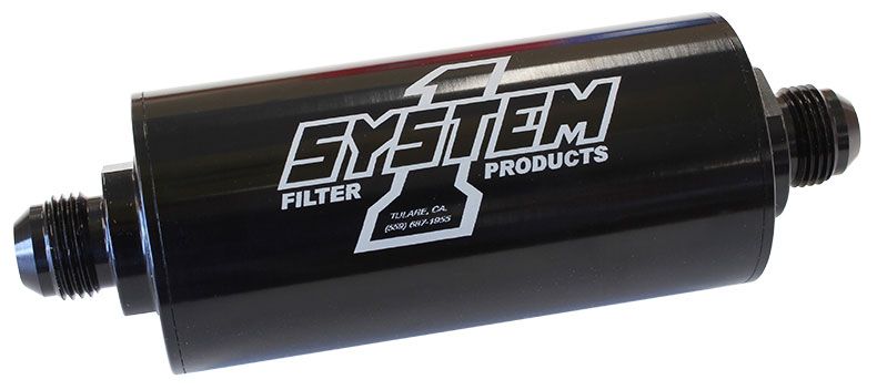 Medium Billet In-Line Fuel Filter Black Anodized SY201-203408-B