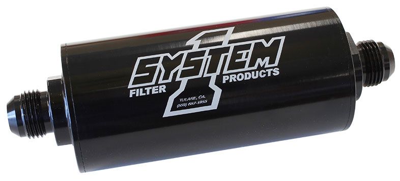 Medium Billet In-Line Fuel Filter Black Anodized SY201-203410-B