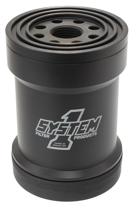 Spin On Oil Filter 5-3/4" Long Black Anodized with Universal Threads SY209-561B