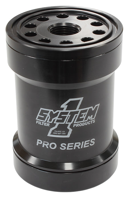 Spin On Oil Filter 5-3/4" Long Black Anodized with Universal Threads SY209-571-B