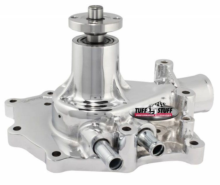 High Flow Cast Water Pump (Chrome) with Passenger Side Inlet TUF1432B