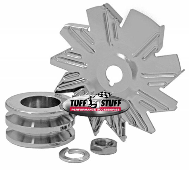 Chrome Alternator Fan & Pulley TUF7600B