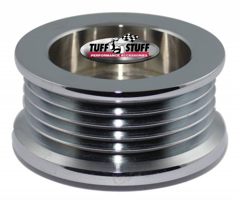 Chrome Billet Steel Alternator Pulley TUF7610B