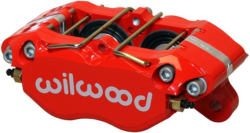 4-Piston Dynapro Dust-Boot Lug Mount Caliper - Red WB120-15131-RD