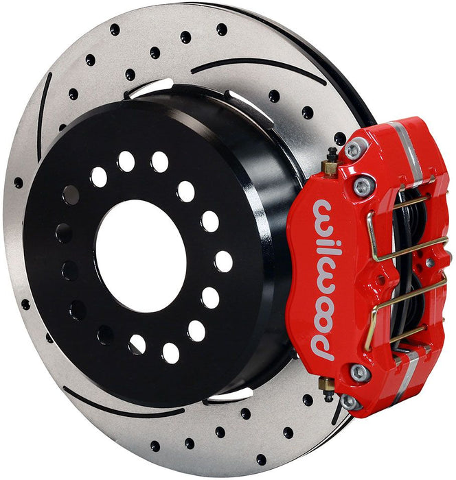 Dynapro Dust-Boot Rear Brake Kit - 4-Piston 12.19" - Red Caliper WB140-13204-DR