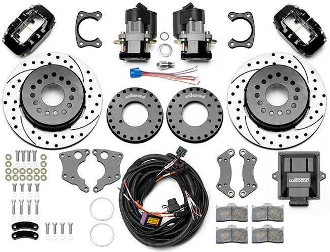 Electric Park Brake Kit with 12.19" Rotors & Dust Boot Calipers WB140-15843-D-DB