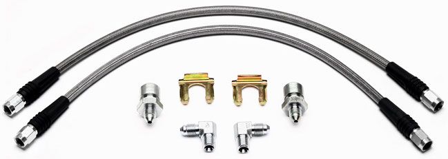 Universal 16" Braided Flexline Kit, 3/8"-24 Chassis Fittings WB220-7699