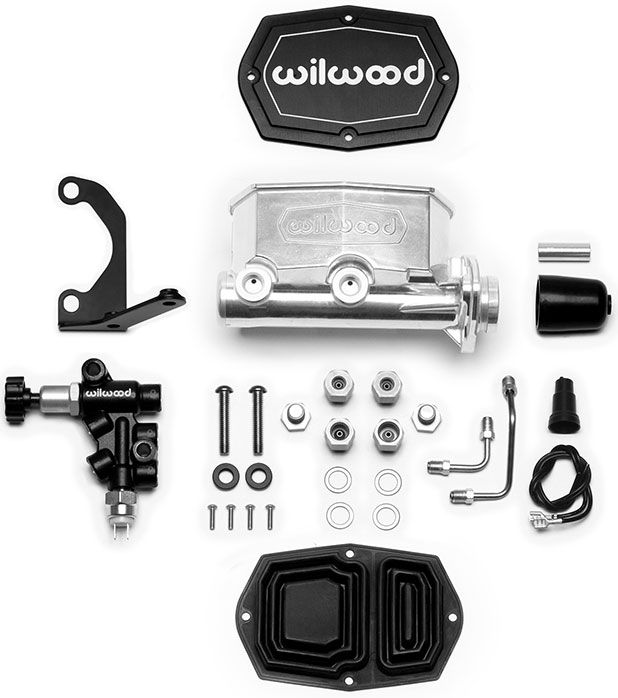 Compact Tandem Master Cylinder Kit, 1" Bore, Polished WB261-14963-P