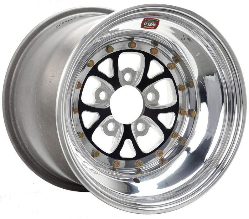 V Series 15 x 12" Polished Wheel with Black Center