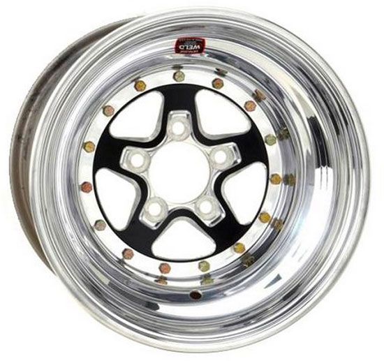 AlumaStar 2.0 15 x 8" Wheel - Black Center/Polished Outter Finish WE788B-508278