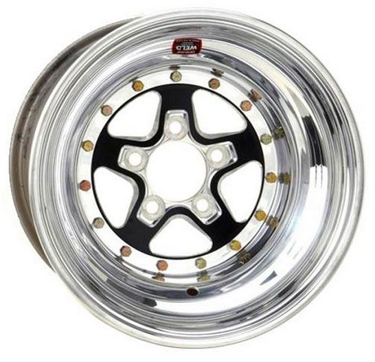 AlumaStar 2.0 15 x 9" Wheel - Black Center/Polished Outter Finish WE788B-509276